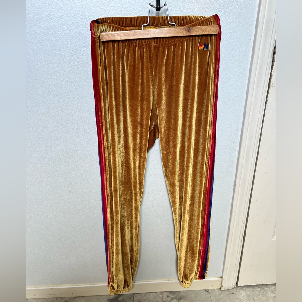 Aviator nation velvet stripe sweatpants